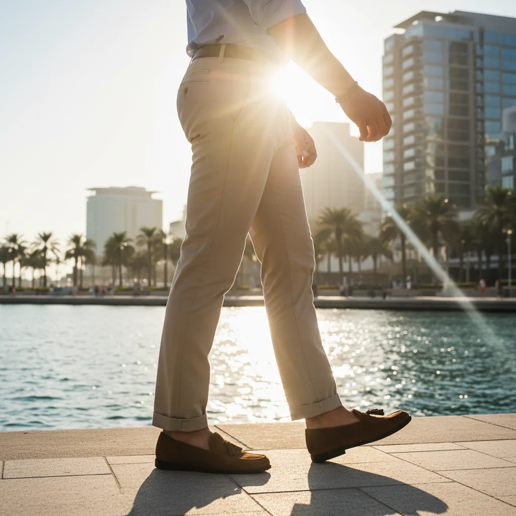 Chaussures casual chic avec pantalon chino