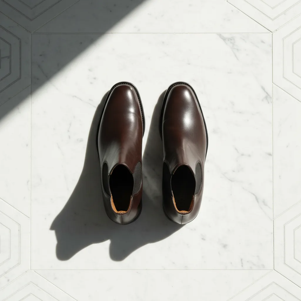 Bottine chelsea en cuir sans lacets