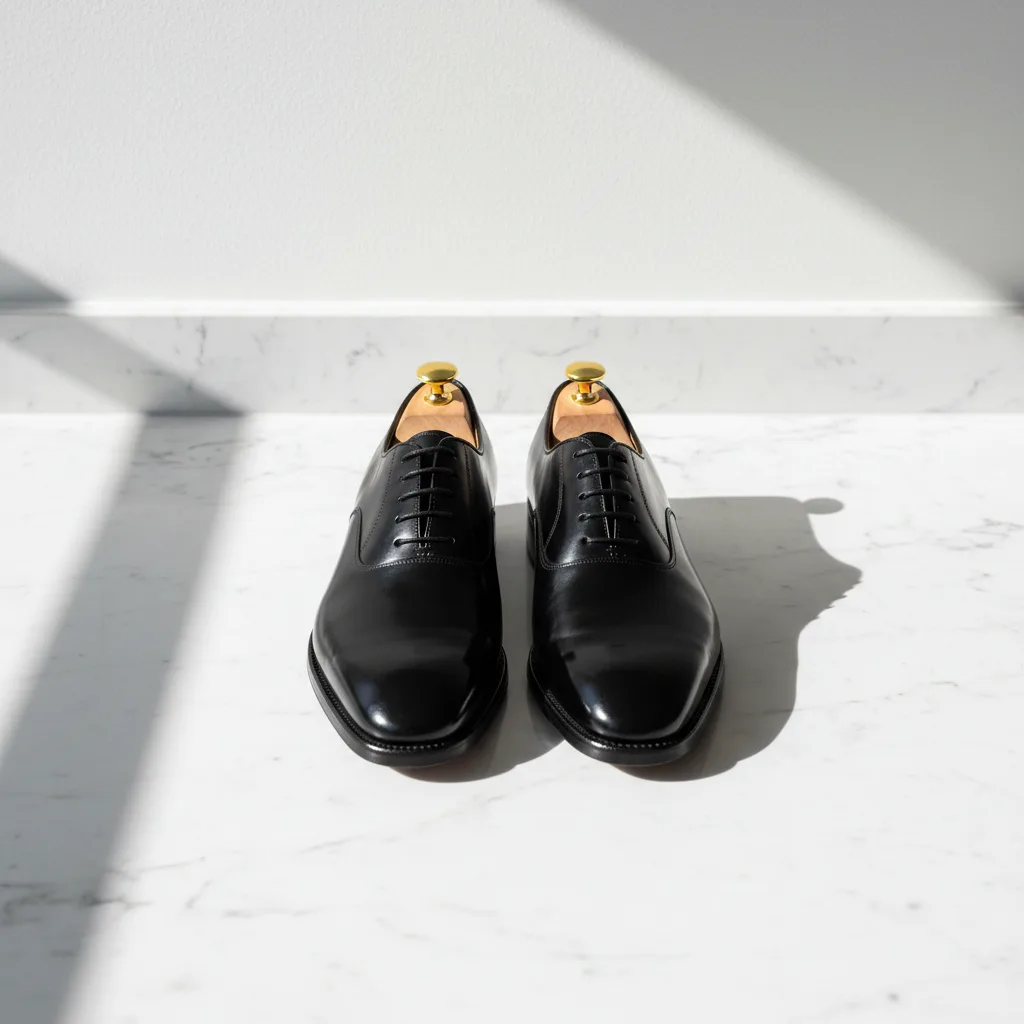 Embauchoirs en bois dans une chaussure